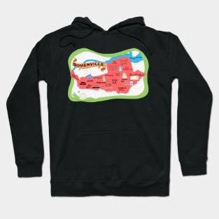 somerville, mass map Hoodie